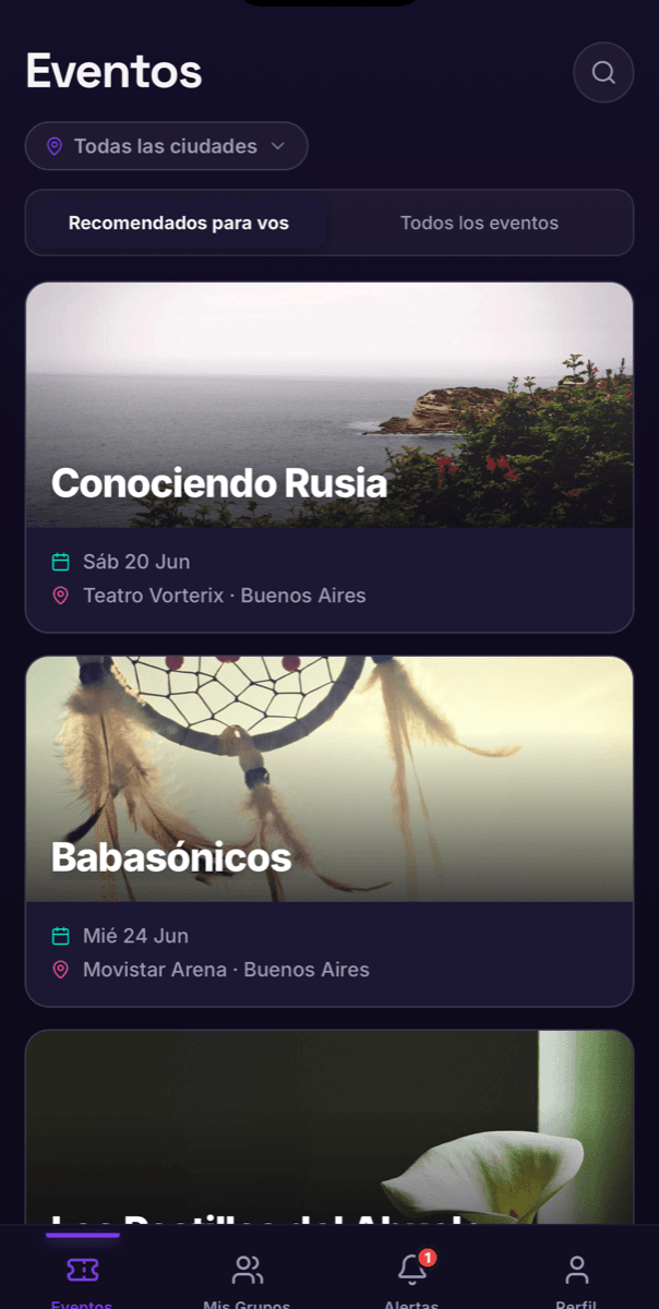 SyncUp — eventos cerca tuyo